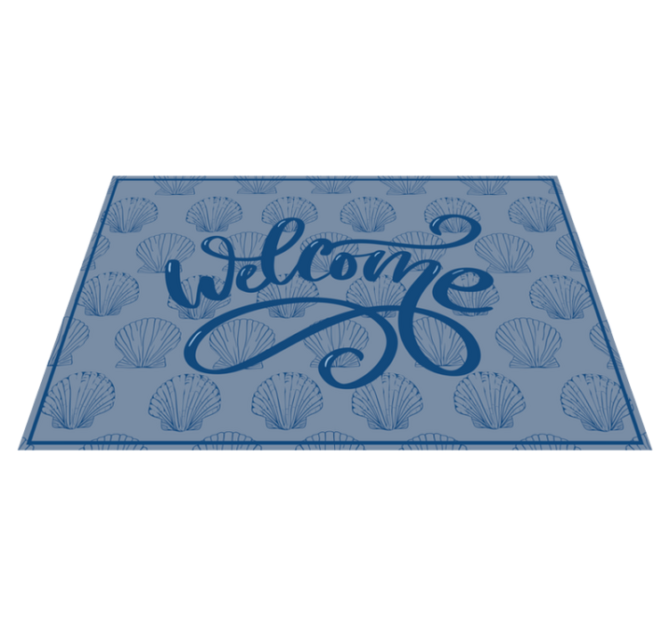 Seashell Blue Tones custom rug - TenStickers