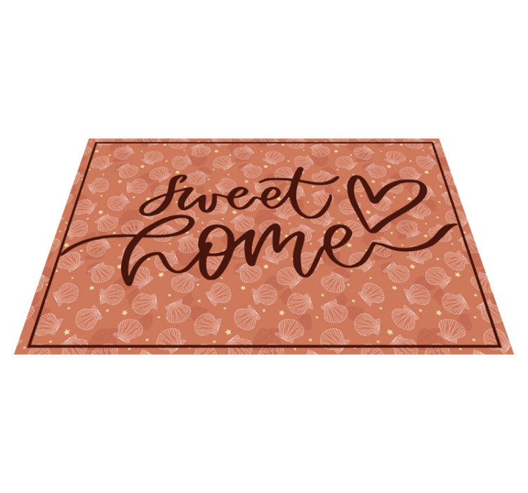 Sweet Home Heart custom vinyl rug - TenStickers