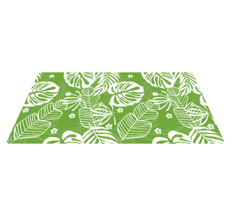 Monstera Leaf Pattern nature vinyl rug - TenStickers