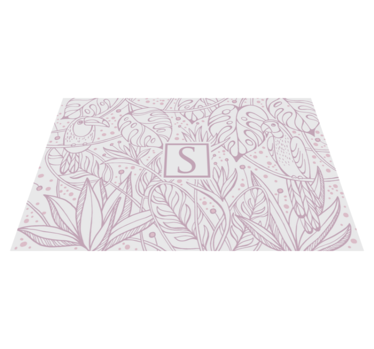 Custom Jungle Motif personalised rug - TenStickers