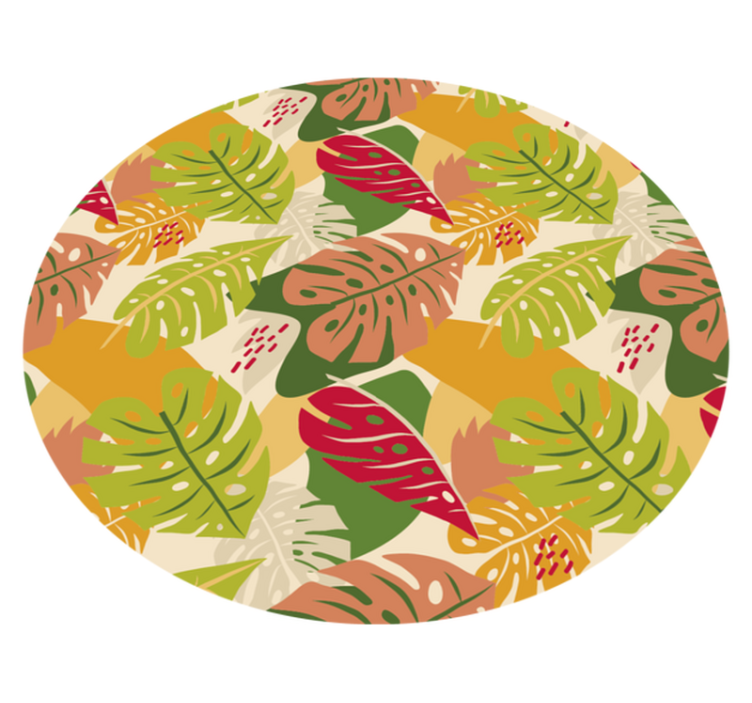 Alternative graphic monstera design nature rug - TenStickers