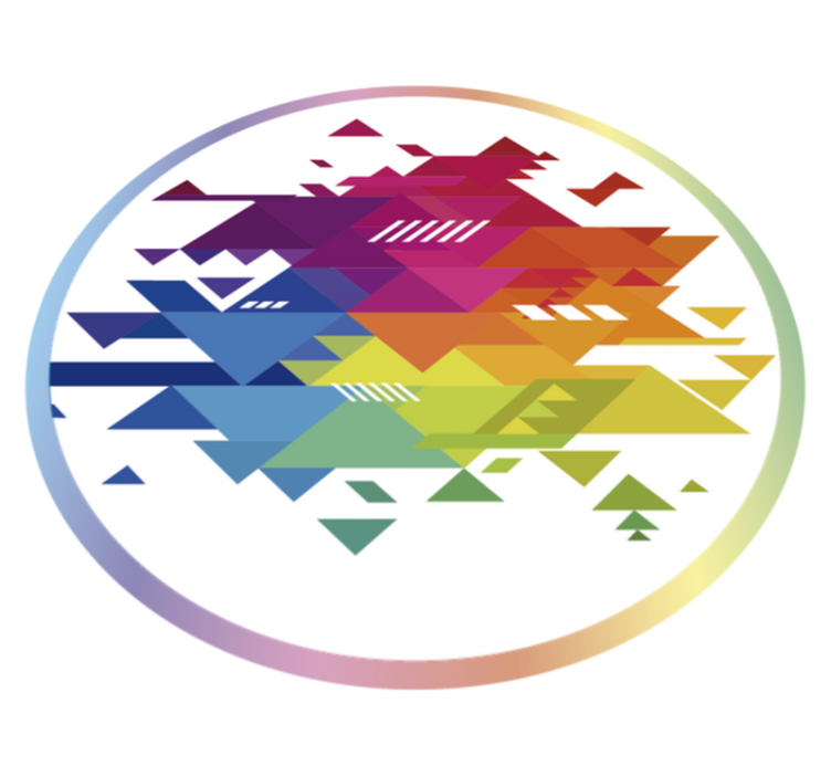 Colorful Geometric Shapes geometric rugs - TenStickers