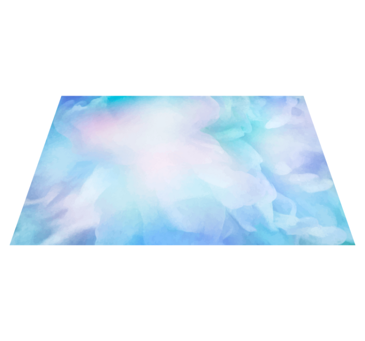 abstract blue sky modern rug - TenStickers