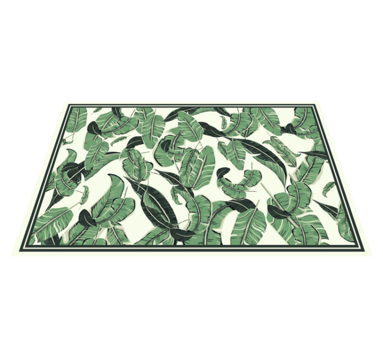 giant palm leaves floral rug - TenStickers