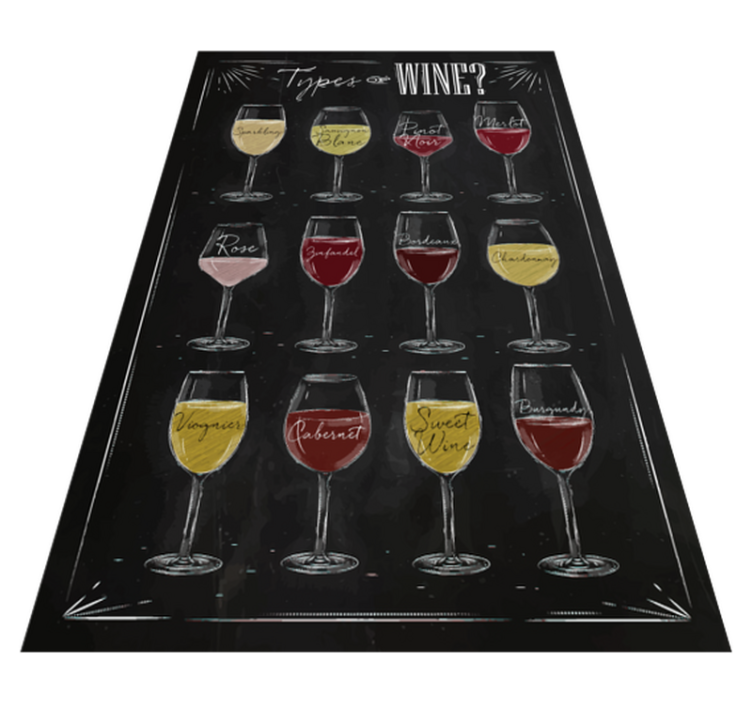 type of wines black custom rug - TenStickers