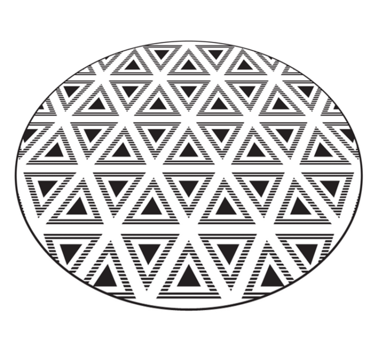 Geometric Triangular Composition geometric vinyl rug - TenStickers