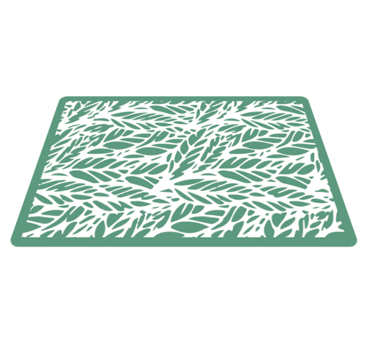 Leafy Elegance flower vinyl rug - TenStickers