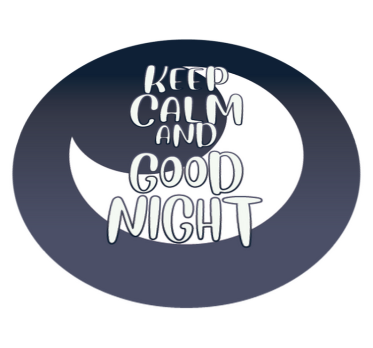 Calm Good Night custom vinyl rug - TenStickers