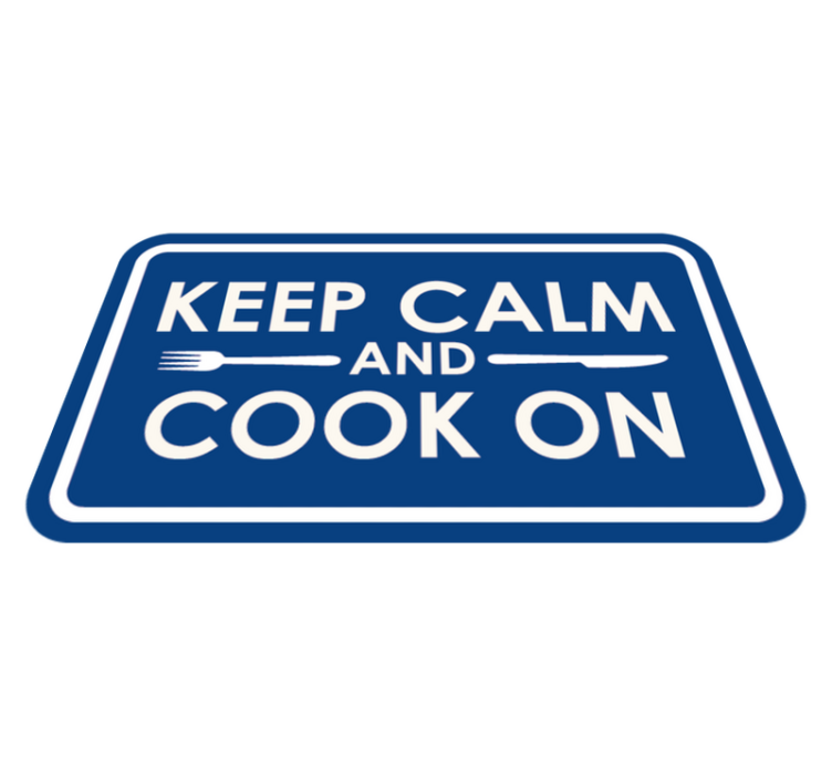 Keep calm cooking custom rug - TenStickers