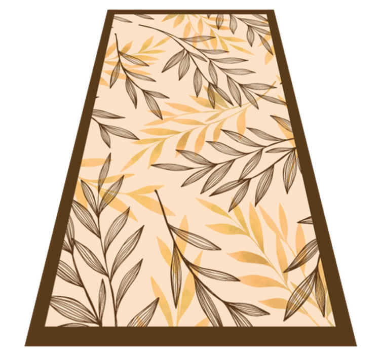 Autumn Foliage Motif flower vinyl rug - TenStickers