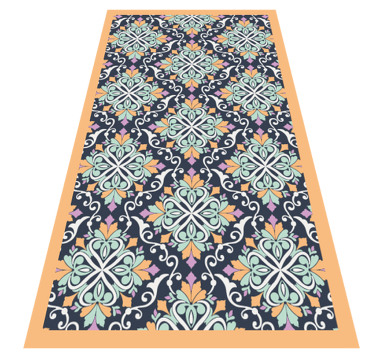 Mosaic Inspired Pattern mosaic vinyl rug - TenStickers