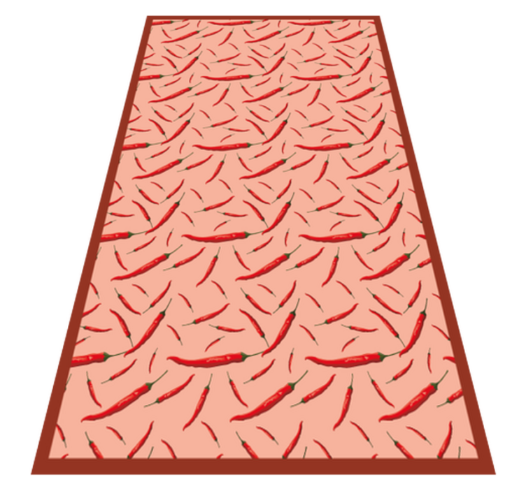 Chili Pepper Pattern kitchen vinyl rug - TenStickers