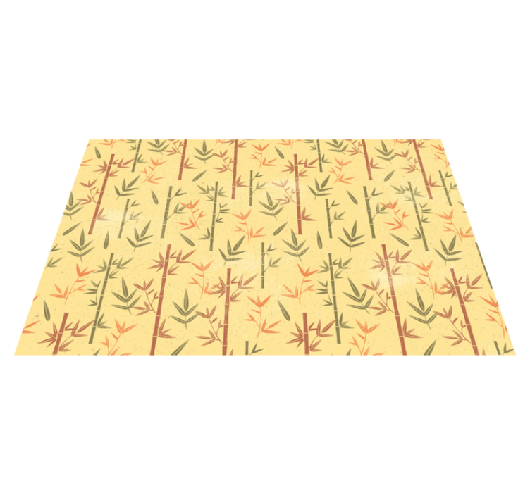 Botanical Bamboo flower vinyl rug - TenStickers