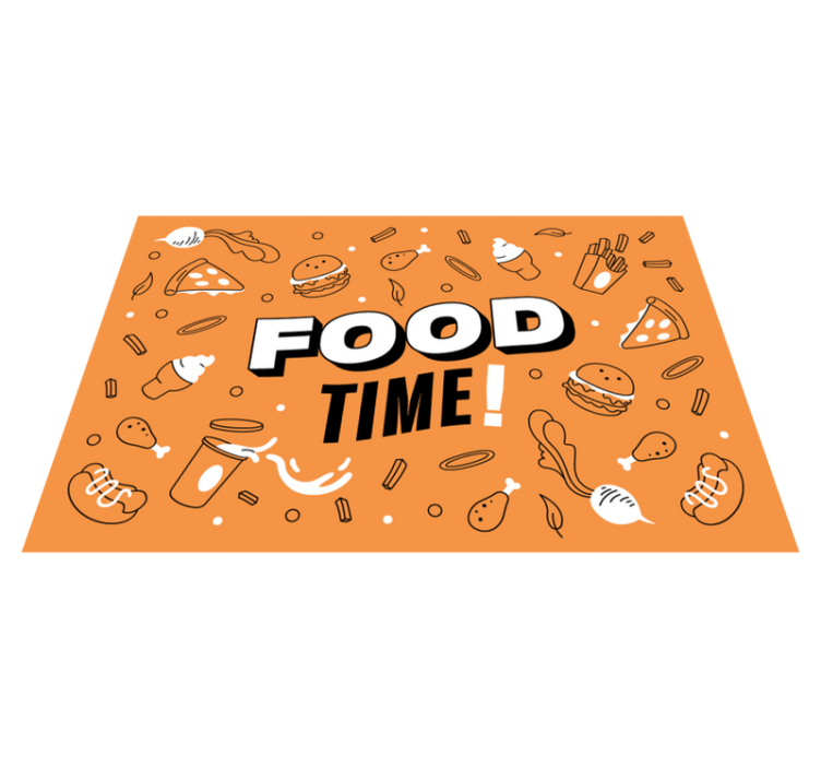 Food time! Custom vinyl rug - TenStickers