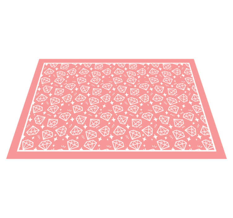 Geometric Diamonds Pink Hues geometric rugs - TenStickers