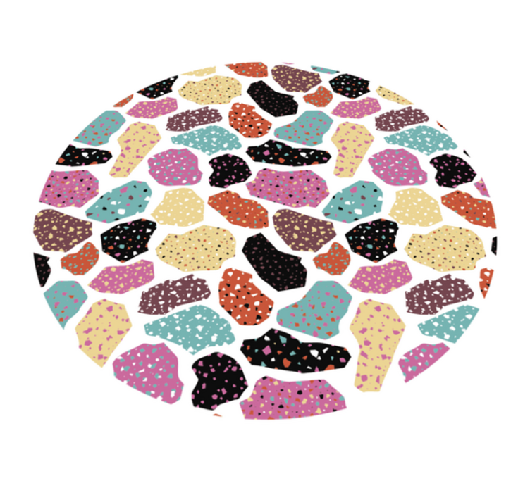 Speckled Terrazzo animal print vinyl rug - TenStickers