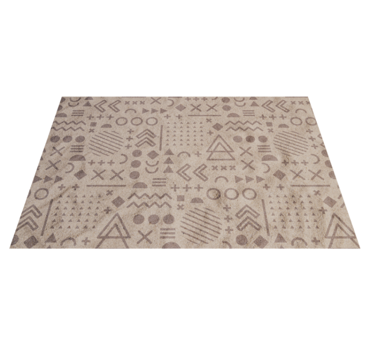 Vinyl carpet sand texture with shapes rug - TenStickers