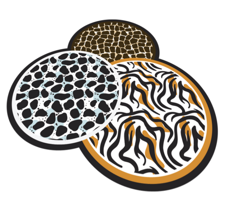 Vinyl carpet collage of different animal - TenStickers