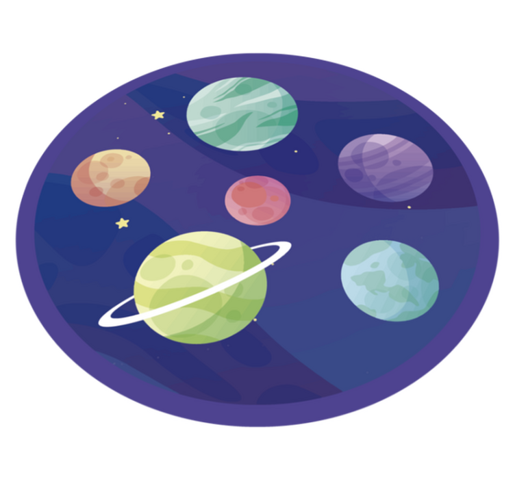 Space Exploration Imagery vinyl rug - TenStickers