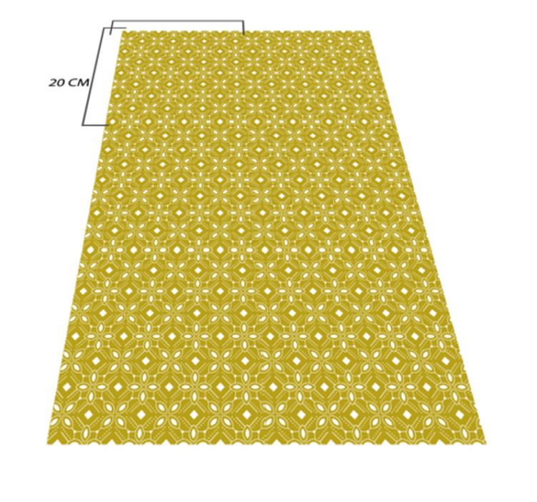 Geometric Kitchen Overlay kitchen vinyl rug - TenStickers