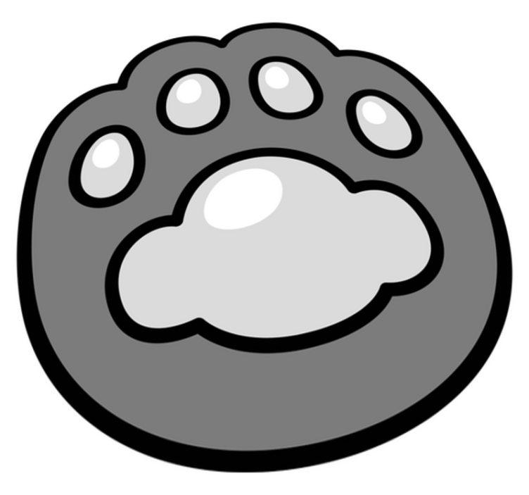 Paw Print animal vinyl rug - TenStickers