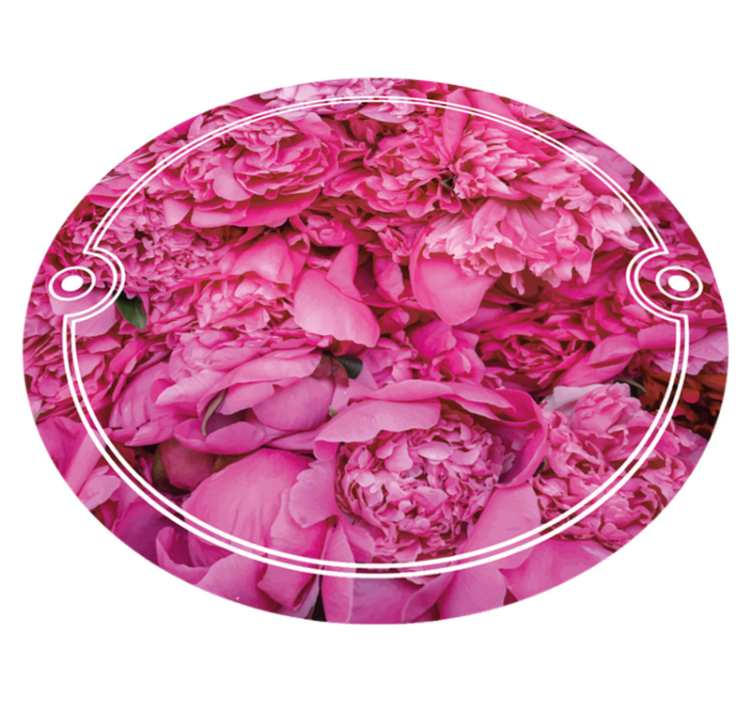 Floral Meditation Space flower vinyl rug - TenStickers
