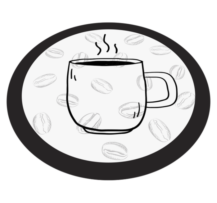 cuo of coffee on white background  kitchen tiles - TenStickers