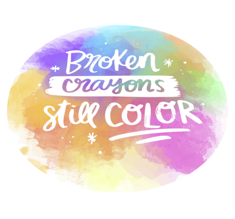 Broken Crayons still colour custom rug - TenStickers
