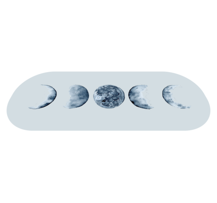moon phases bedroom vinyl rug - TenStickers