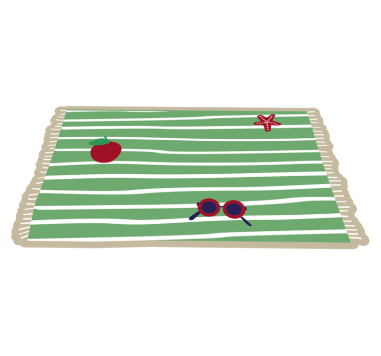 Summer Vibes stripes vinyl rug - TenStickers