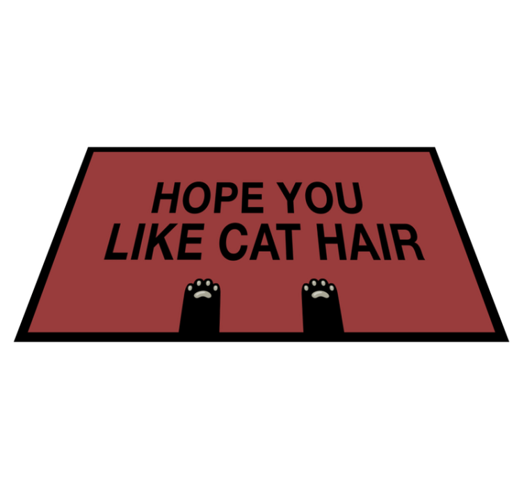 Cat Hair Humor custom vinyl rug - TenStickers