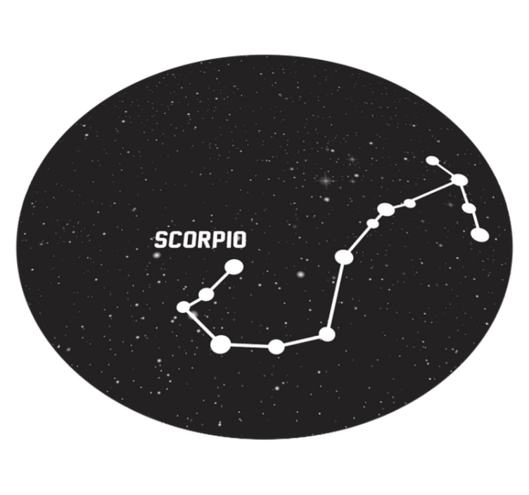 Zodiac sign Scorpio modern rug - TenStickers