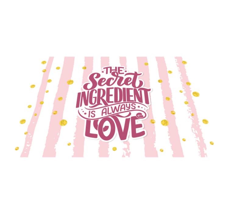 Secret Ingredient Love custom vinyl rug - TenStickers