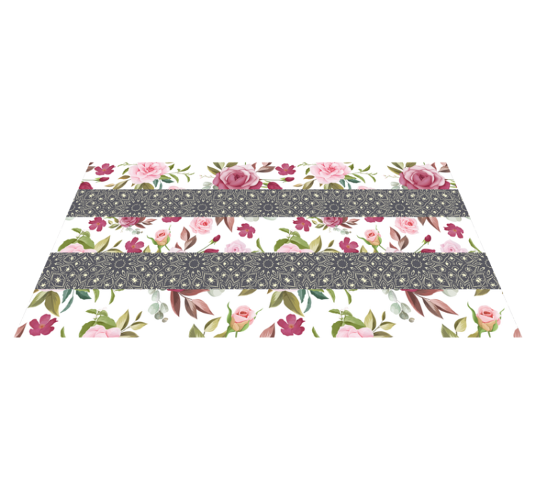Floral Runner flower vinyl rug - TenStickers