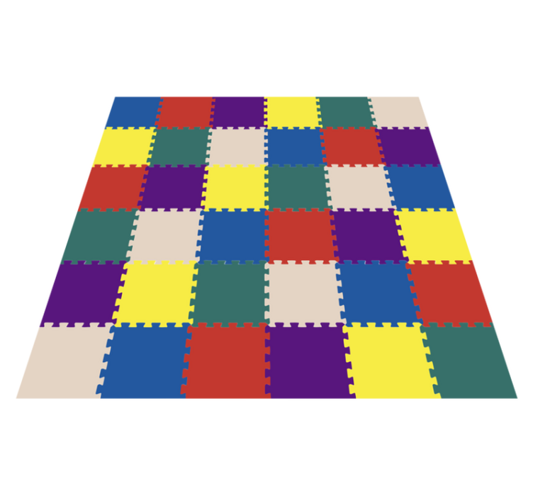 Colorful Puzzle Mat vinyl rug - TenStickers