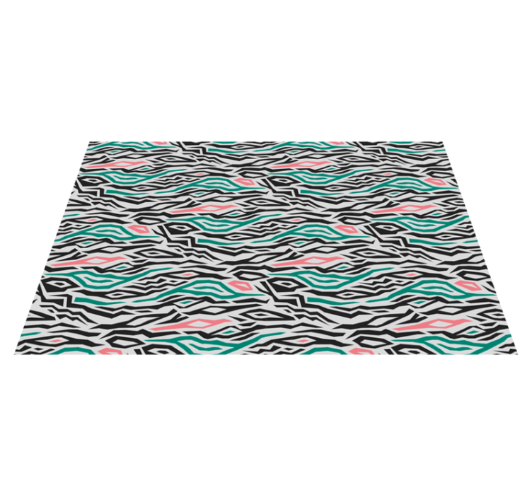 Abstract Zebra Lines stripes vinyl rug - TenStickers