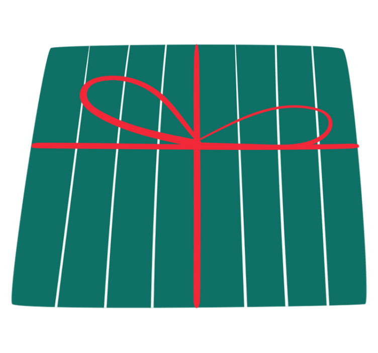 Green Red Stripes stripes vinyl rug - TenStickers