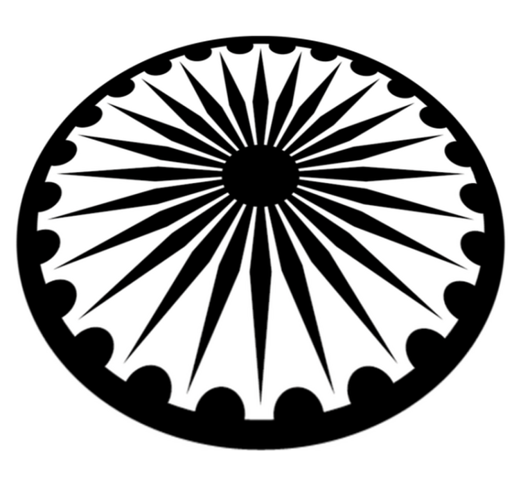 Monochrome Mandala modern vinyl rug - TenStickers