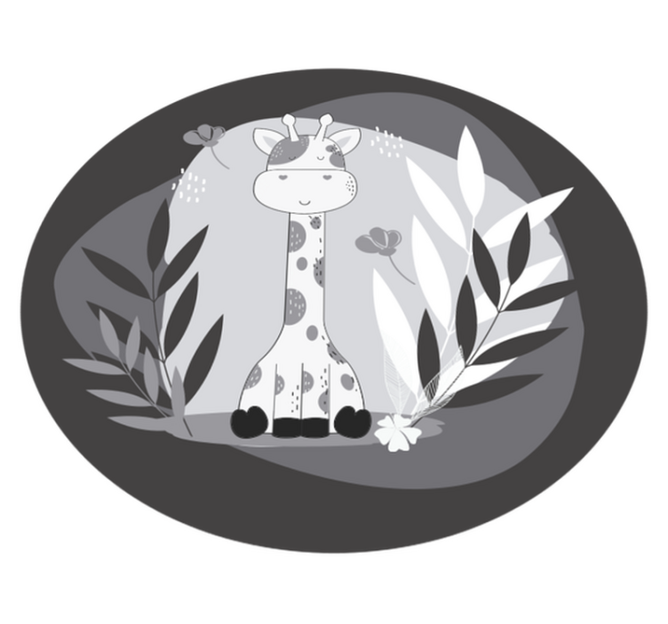 cute baby giraffe animal rug - TenStickers