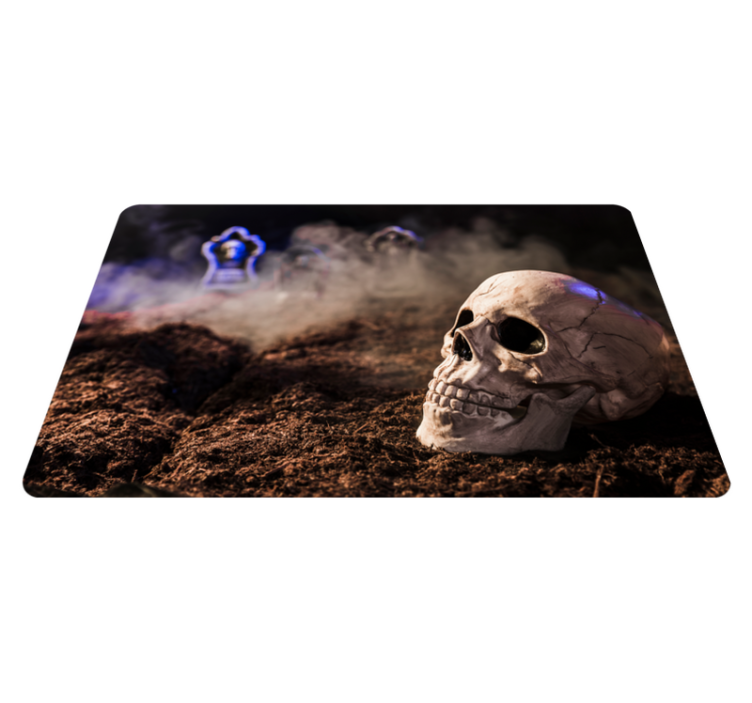 Spooky Skull halloween vinyl rug - TenStickers