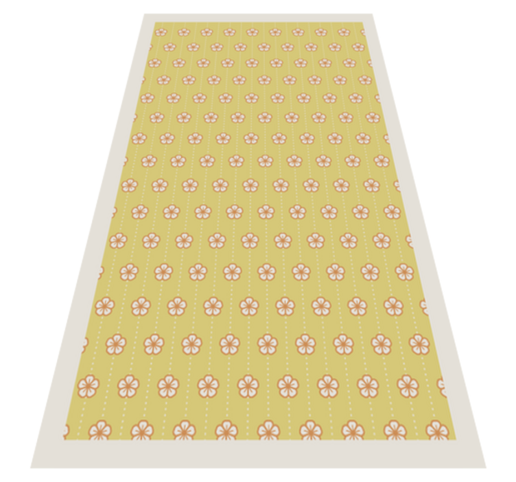 Floral Kitchen Accessory flower vinyl rug - TenStickers