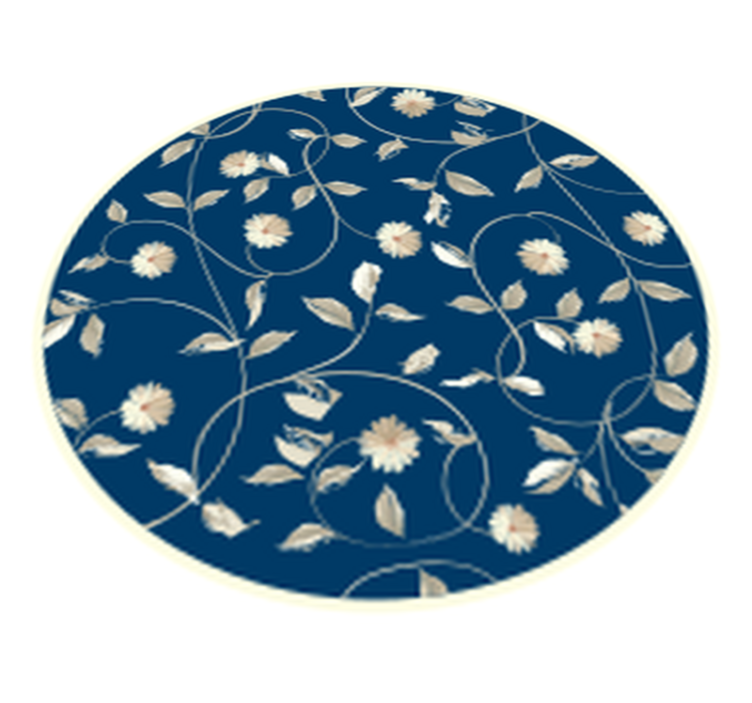 Botanical Bloom Pattern flower vinyl rug - TenStickers