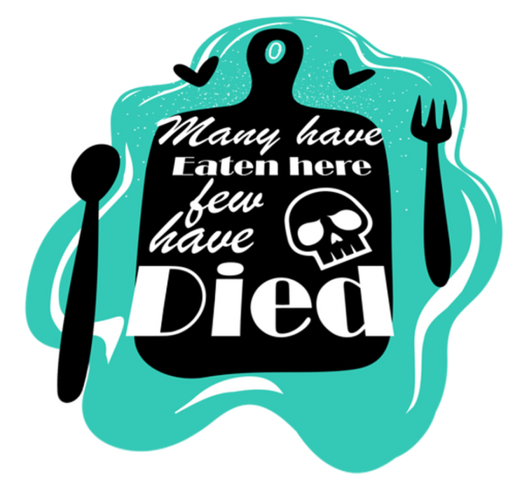 Funny kitchen quote vinyl rug - TenStickers