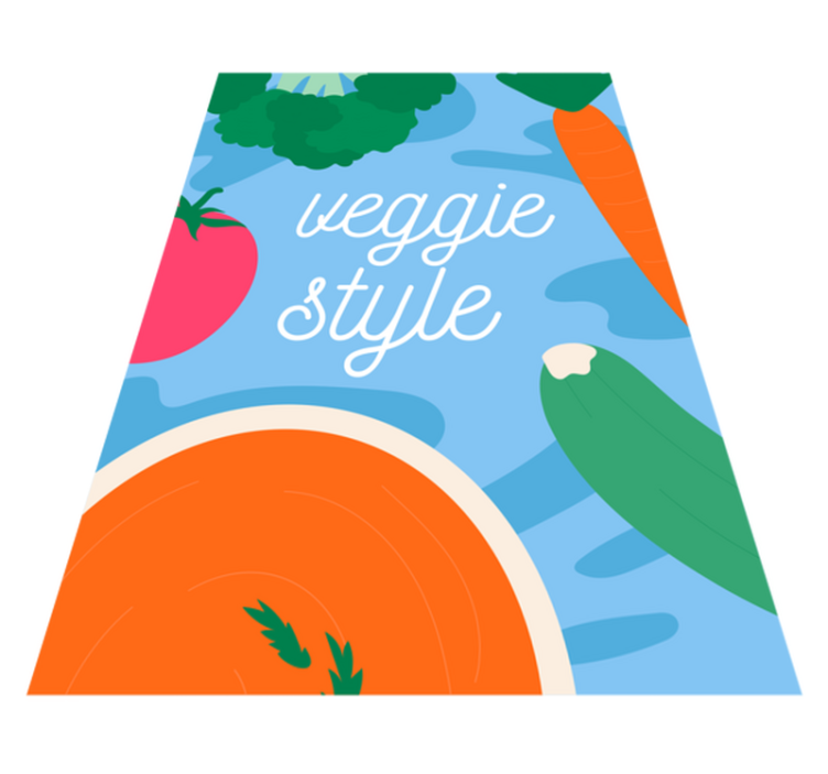 Veggie Style Decor custom vinyl rug - TenStickers