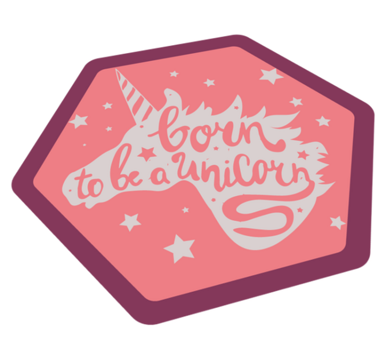 Born Unicorn nursery vinyl rug - TenStickers