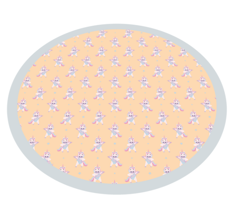 Bunny Roundel nursery vinyl rug - TenStickers
