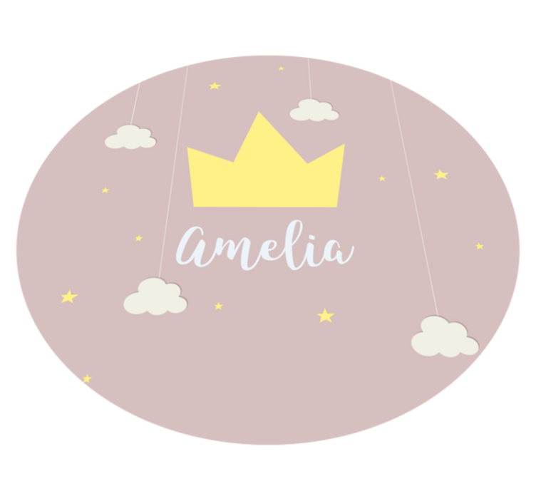 Customizable princess crown vinyl mat - TenStickers