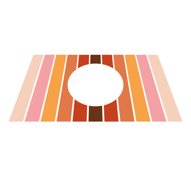 Geometric Stripes Design stripes vinyl rug - TenStickers