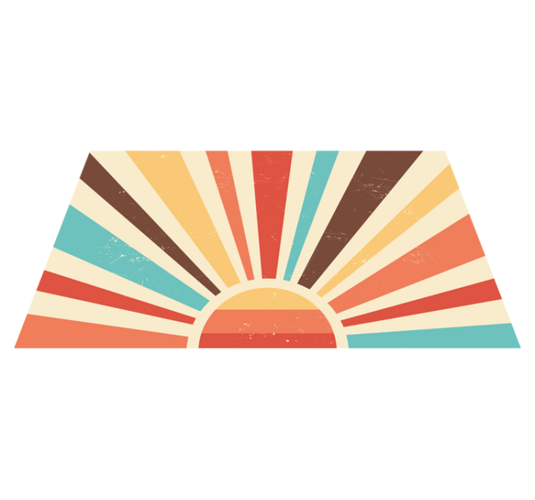 Abstract Sunset vintage rug - TenStickers