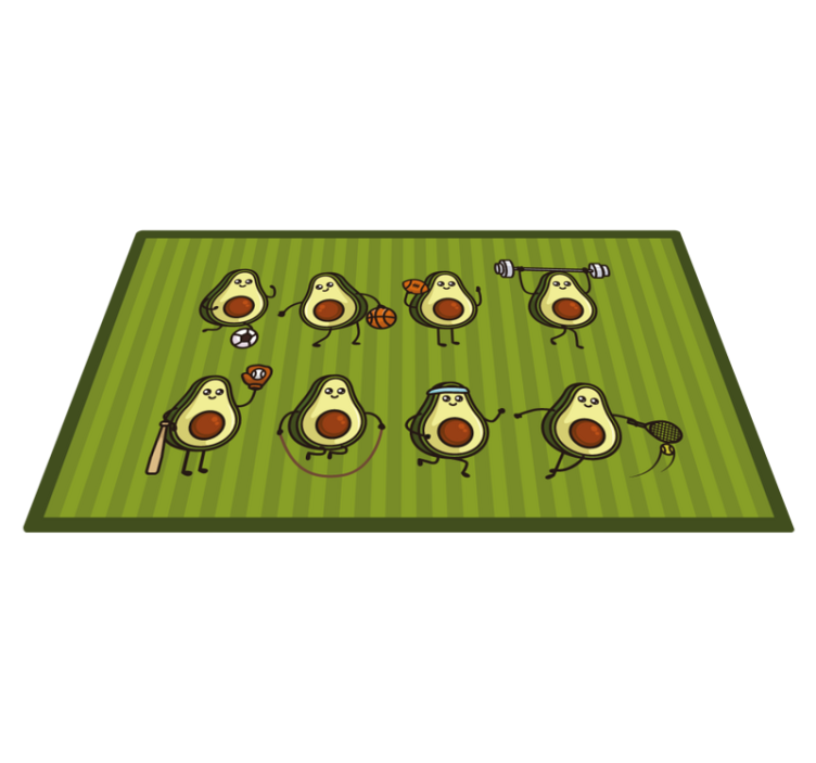 Anime avocados kids vinyl rug - TenStickers